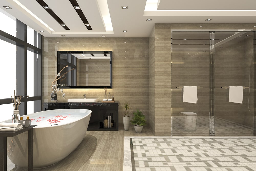luxury bathroom styling