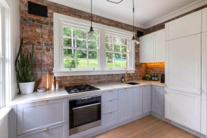 Red Brick Homely Kitchen Design