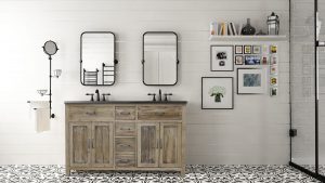 Floral Tiling Bathroom