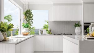 Hampton Style Cupboard Kitchen Plants