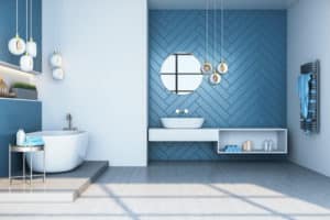 Blue Bathroom Tile Design 3