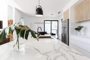 Kitchen Benchtop Colours - Black White Contrast