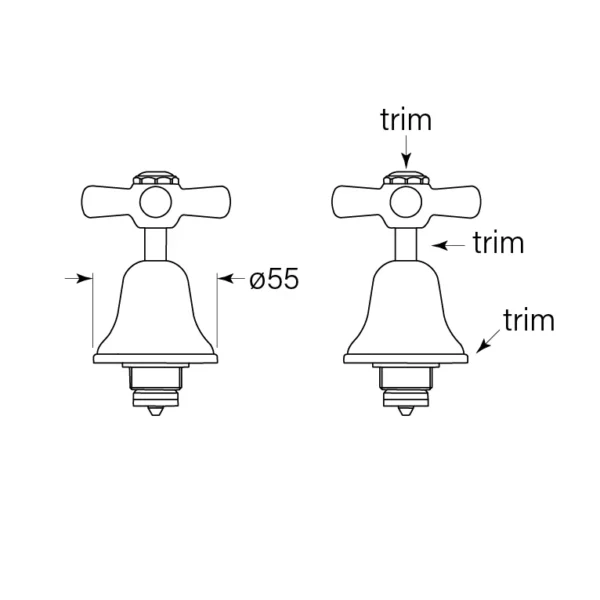 CASCADE HOB TAP PR, CROSS - Image 2