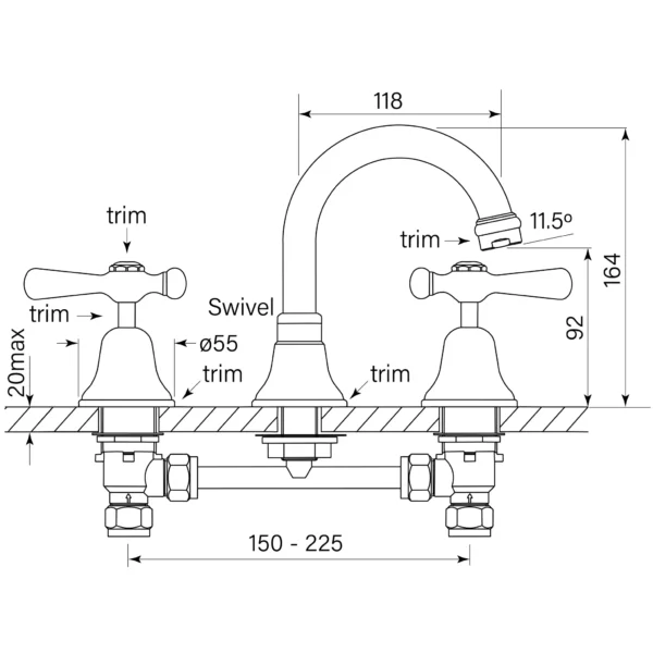 CASCADE BASIN SET, CD LEVER - Image 3