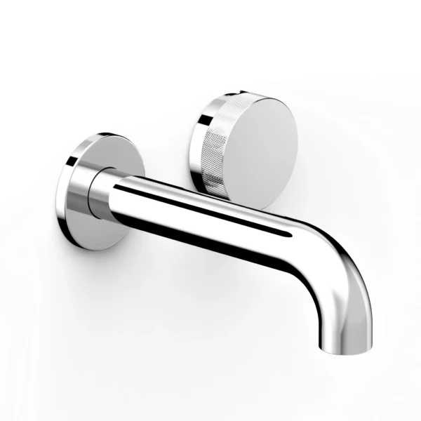 ZERO PROGRESIV KNURL WALL BASIN MIXER SET, 150