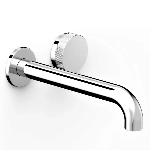 ZERO PROGRESIV KNURL WALL BASIN MIXER SET, 200