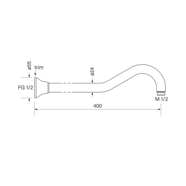 SPARES – CASCADE ARM ASSY, SWAN NECK - Image 2