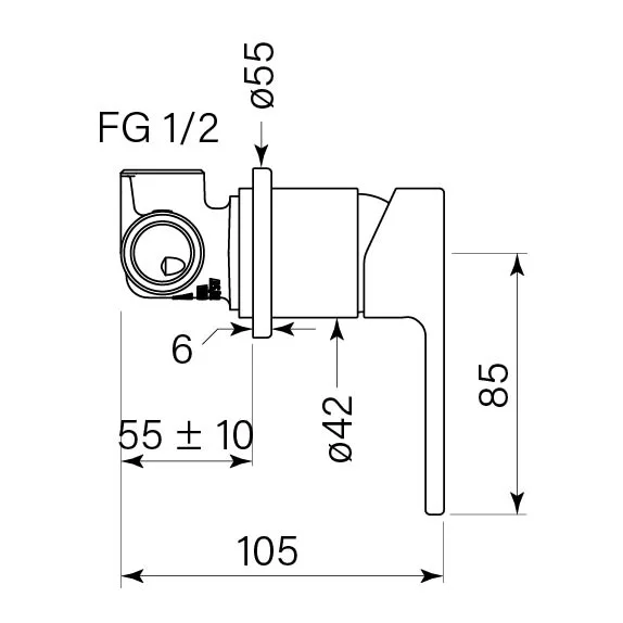 ZEOS WALL MIXER 55 RND - Image 2