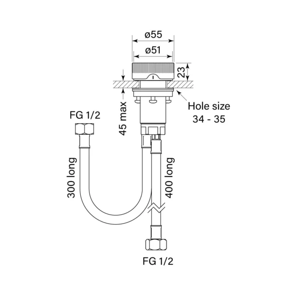 ZERO PROGRESIV FLUTED HOB MIXER - Image 2