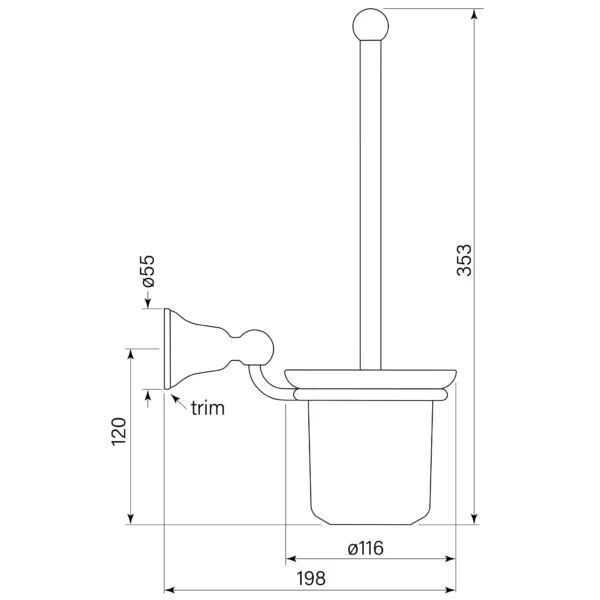 CASCADE TOILET BRUSH HOLDER - Image 2