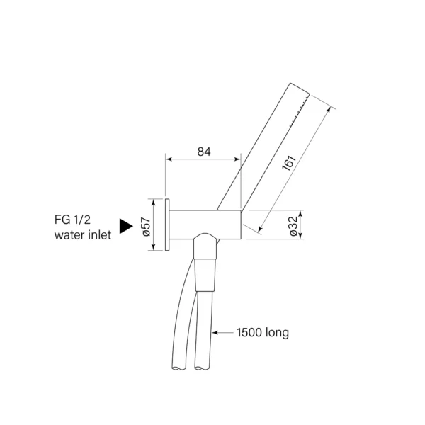 PEGASI HAND SHOWER ON ADJUSTABLE HOOK, MICRO - Image 2