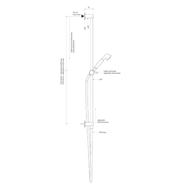CASCADE SLIDE SHOWER, INFLOW 900 - Image 2