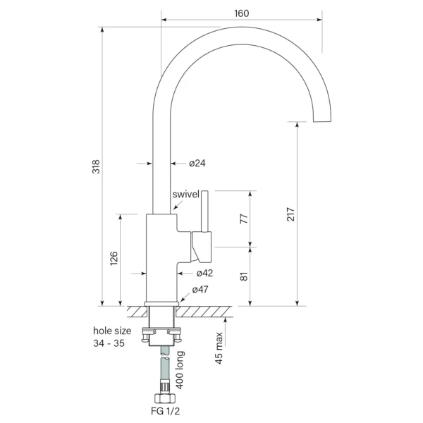 PEGASI M SINK MIXER CURVE 160 - Image 2