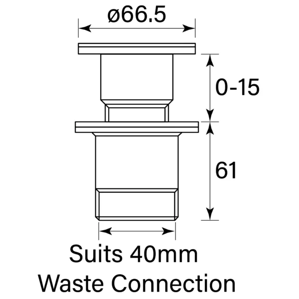 BATH WASTE POP DOWN 40MM - Image 2