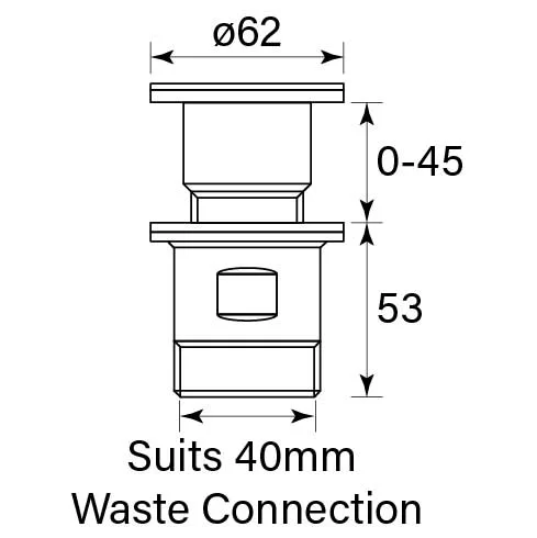 BASIN WASTE POP DOWN 40MM - Image 2