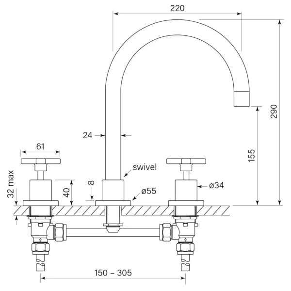CHISEL D SINK SET HOB - Image 2