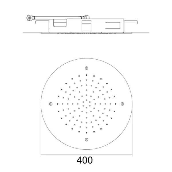 ATICO FLUSH CEILING SHOWER 400 ROUND - Image 2