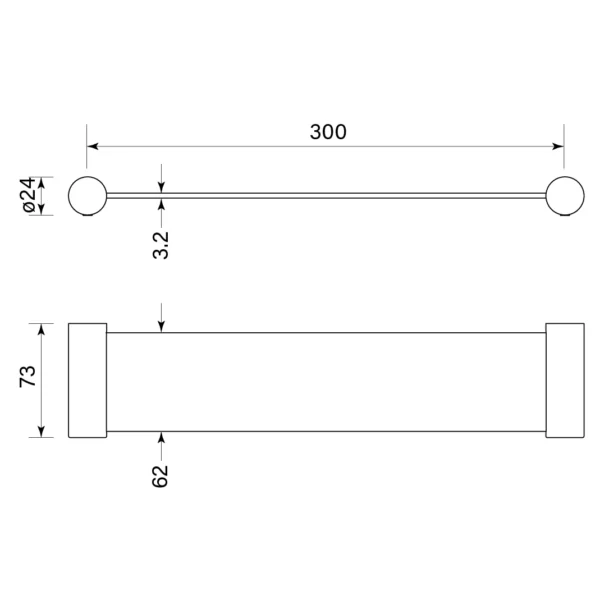 PEGASI NF SHOWER SHELF, METAL 300 NARROW - Image 2