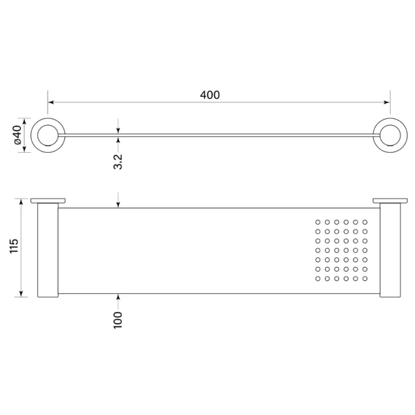 PEGASI SHOWER SHELF, METAL 400 - Image 2
