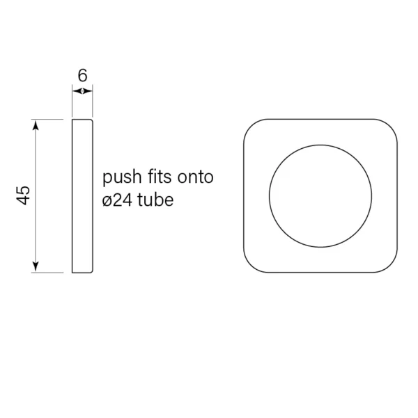SPARES – ZEOS FLANGE FOR SHOWER ARM - Image 2