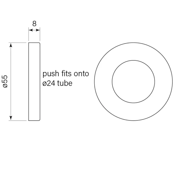 SPARES – PEGASI FLANGE FOR SHOWER ARM - Image 2