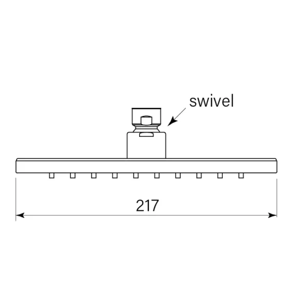 SPARES – ZEOS SHOWER HEAD 217 SQUARE - Image 2
