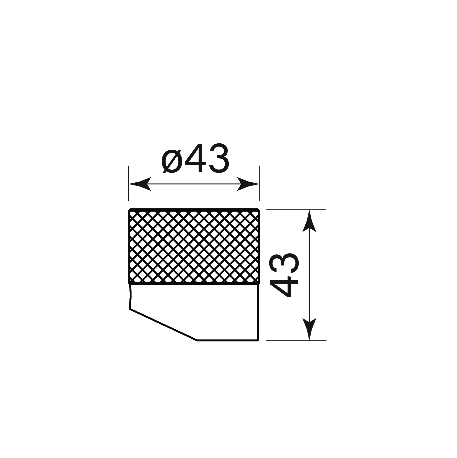 PEGASI FORWARD NO PIN HANDLE, KNURLED - Image 3