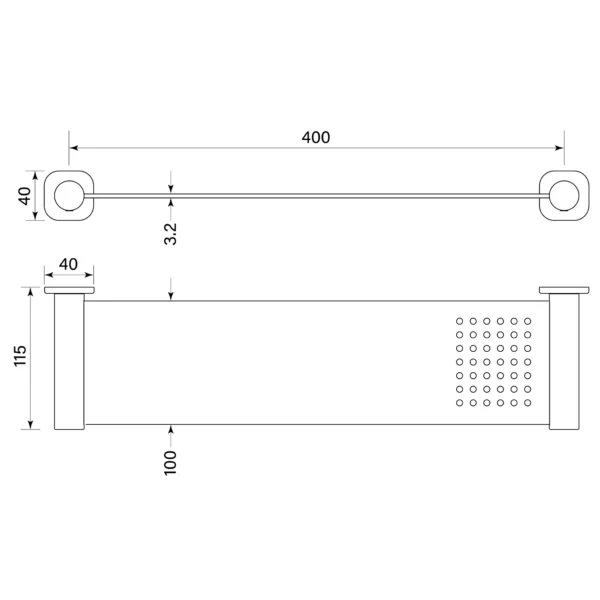 ZEOS SHOWER SHELF, METAL 400 - Image 2