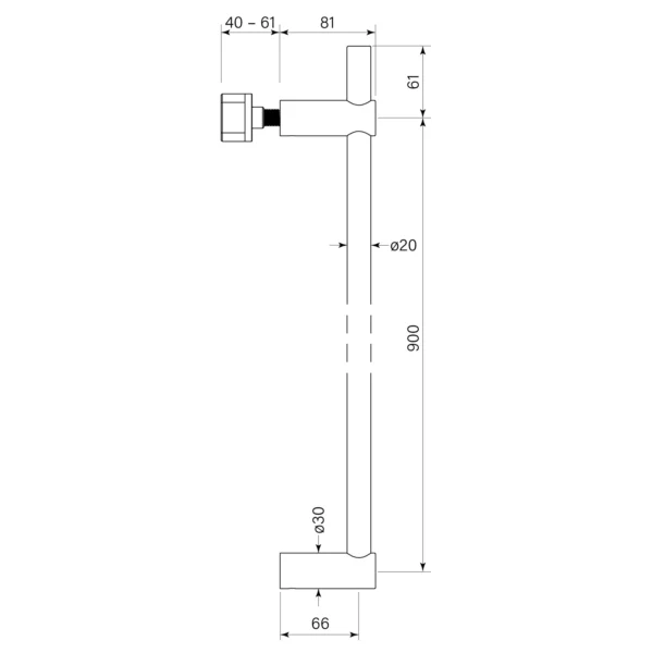 PEGASI NF VERTICAL HEATED TOWEL RAIL - Image 3