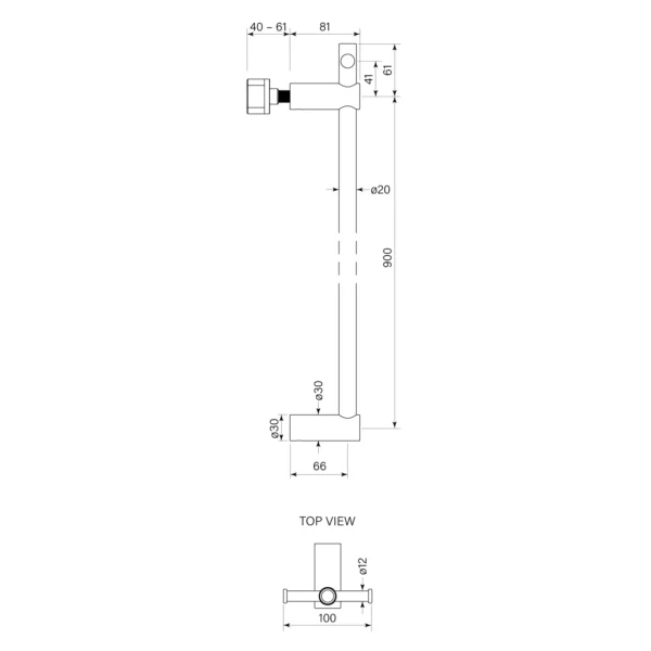 PEGASI NF VERTICAL HEATED TOWEL RAIL W TBAR - Image 2