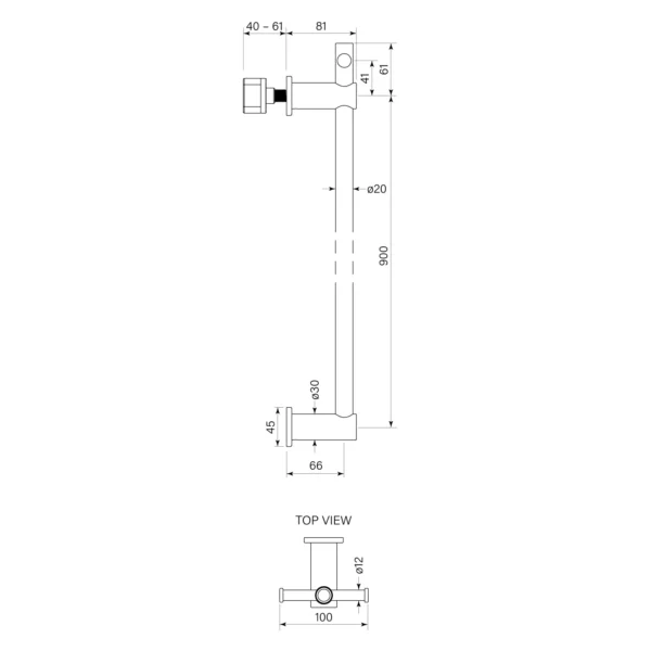 ZEOS VERTICAL HEATED TOWEL RAIL W TBAR - Image 2