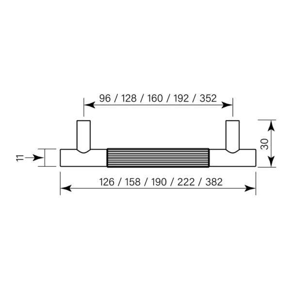 BAR PULL CENTRE FLUTE 190 (160HS) - Image 2