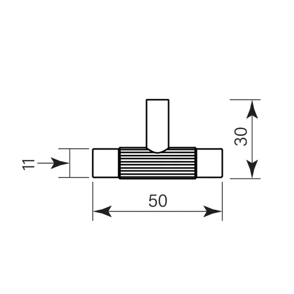 T BAR PULL CENTRE FLUTE - Image 2