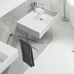 Wall Hung Ceramic Basin - Right Hand - Image 2