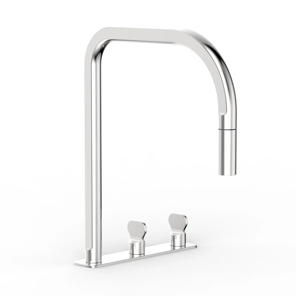 Figura Key Deck Mount Sink Tap Set w. Pull out spray - Image 2