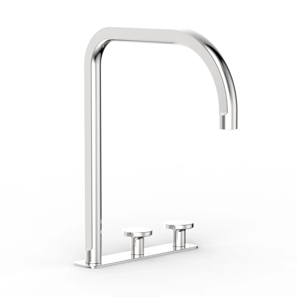Figura Disc Deck Mount Tall Basin Tap Set - Image 2