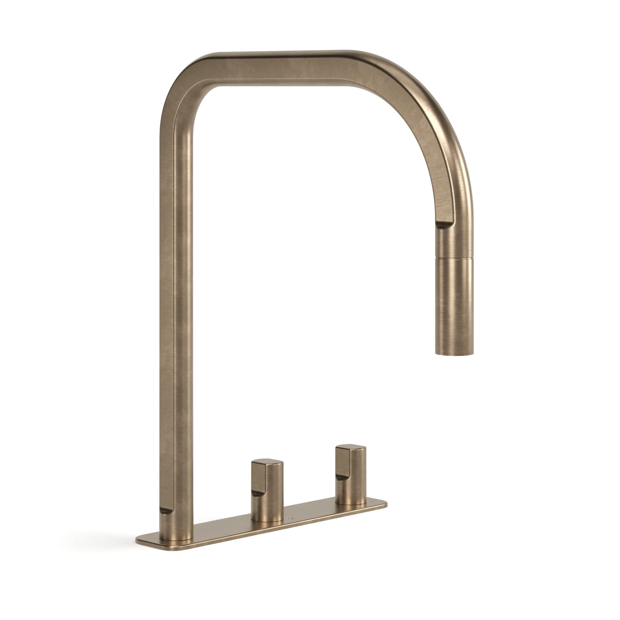 Figura Form Deck Mount Sink Tap Set w. Pull out spray