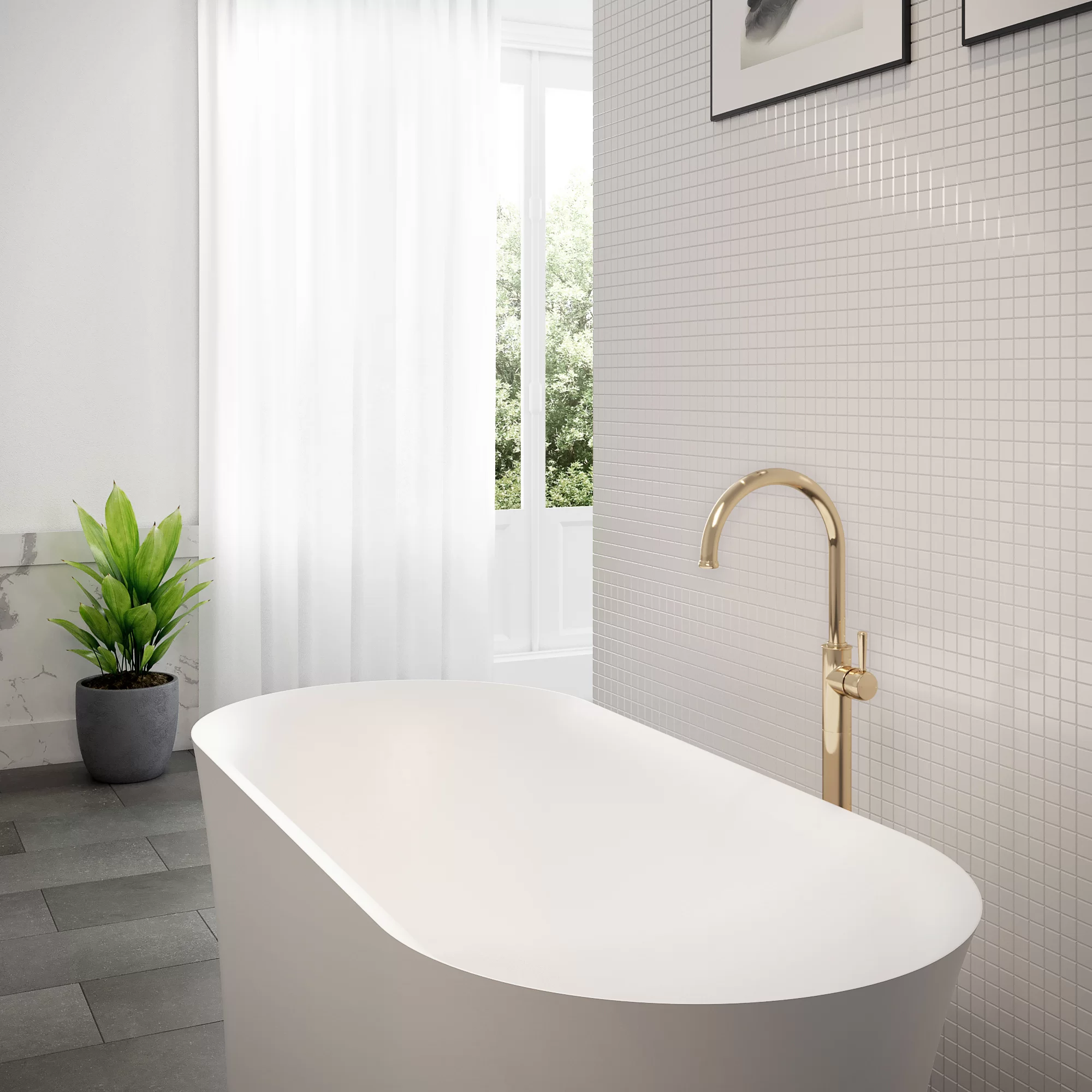 Cascade Fkit Floor Bath mixer - Image 2