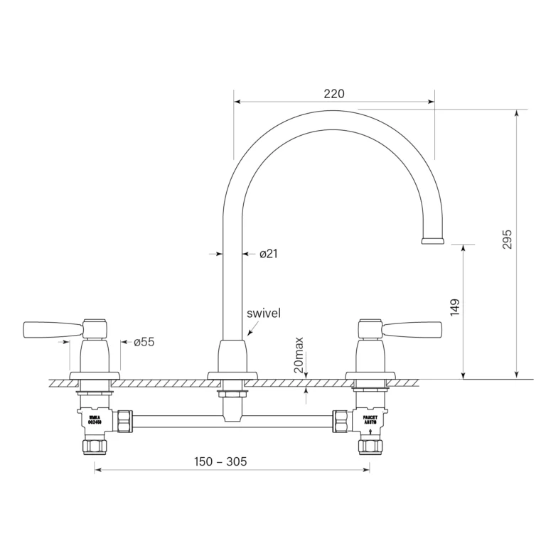 Bremont Lever Spa Set Hob - Image 2