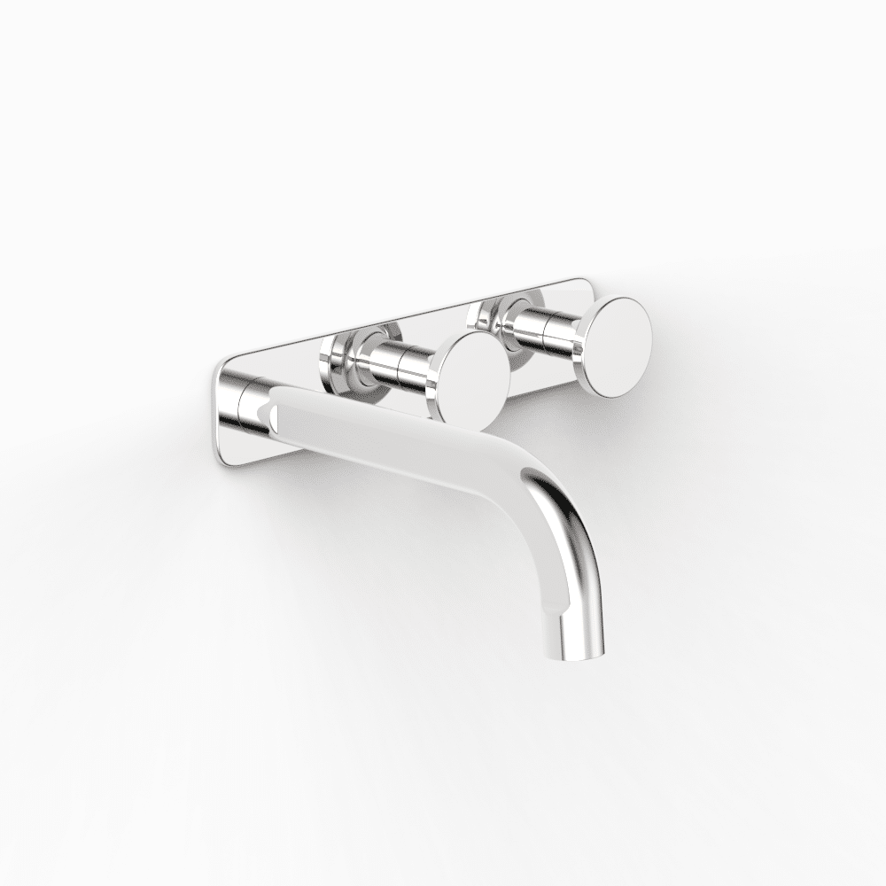 Figura Disc Wall Basin Tap Set 150