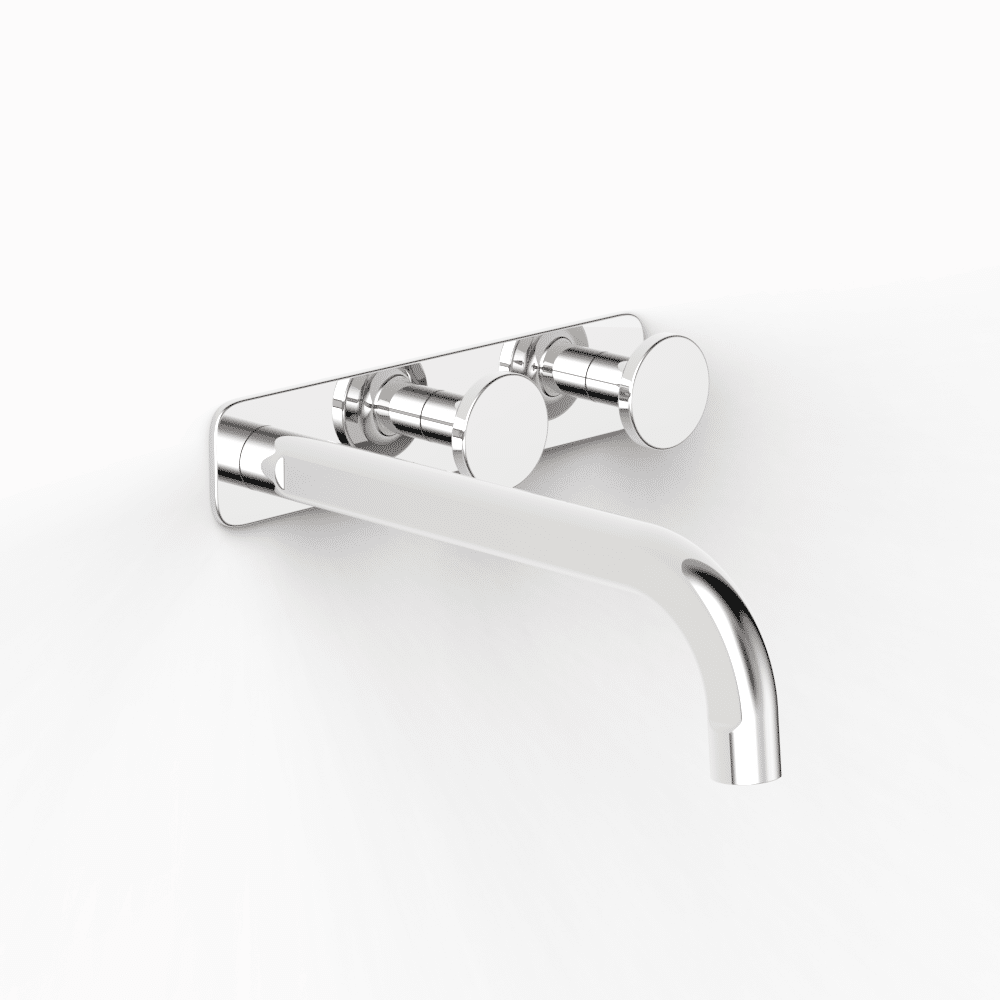 Figura Disc Wall Basin Tap Set 200